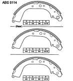 Колодки барабанные ABS0114