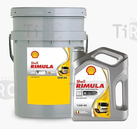 Mинеральное масло Shell Rimula R4 Multi 15w40, CI-4 бочка 209л
