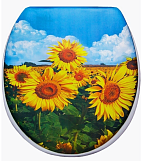 Сиденье для унитаза мягкое 5101 Подсолнух