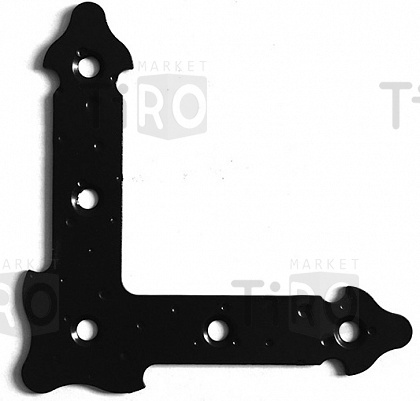 Уголок декоративный прямой УДП 110-SL, черный матовый
