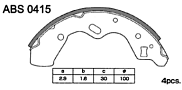 Колодки барабанные ABS0415