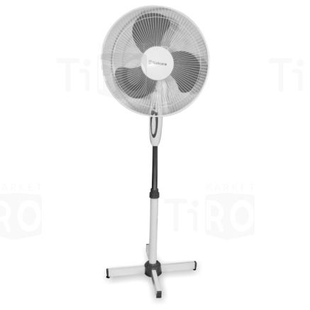 Вентилятор напольный Sakura SA-11G, бело-серый