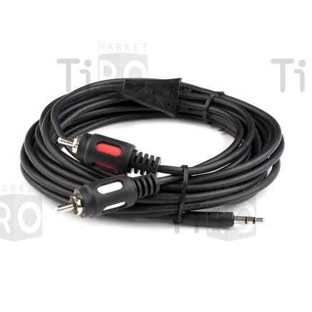 Аудио кабель мини джек 3,5 мм стерео - 2 RCA 1,5 м