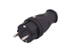 Вилка переносная Lezard 106-0400-109 (каучук) с кольцом 2Р+РЕ, 16А, 220В, IP44