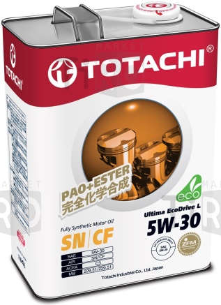 Масло моторное синтетическое Totachi Ultima EcoDrive L Synthetic SN/CF 5w30, 4л