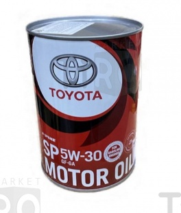 Синтетическое масло Toyota Motor Oil 5w30 SP, GF-6A 0888013706, 1л, Япония, Железная банка