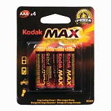 Батарейка Kodak Max LR03 мизинчиковая 4 штуки