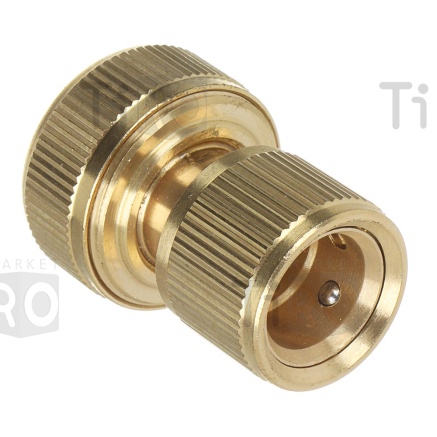 Коннектор c аквастопом для шланга d3/4", латунь 169-037