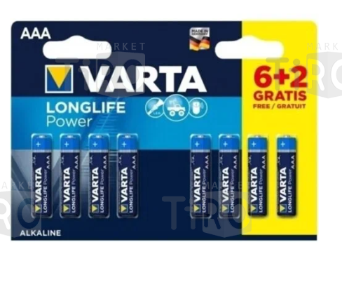 Батарейка Varta Longlife Power AAА, 8шт