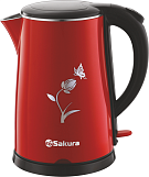 Чайник 1,8л, Sakura SA-2159BR красно/черныый