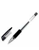 Ручка гелевая Denise, черная, пулевидный пишущий узел 0.5мм, корпус пластиковый прозрачный, с резиновым грипом