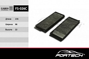 Салонный фильтр Fortech FS-026C\BBM461J6X, Mazda: 3 (BK) (03~), 5 (05~) (Mann. CU22001-2) (Vic. AC-405)