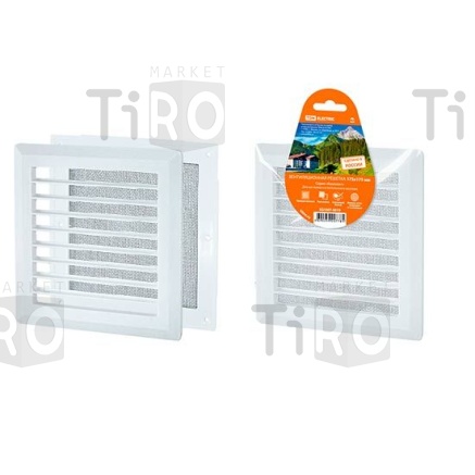 Решетка вентеляционная "Комплект" 175*175 Д100 разъемная с сеткой