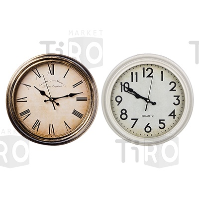 Часы настенный La Decor Chrono в стиле ретро, 35*35см, пластик, 2 вида, 1*АА