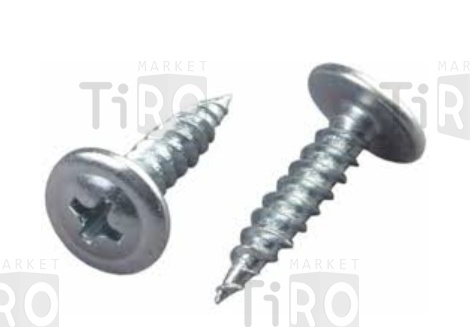 Саморез 017А-42-25 с прессшайбой, металл до 0,9мм цинк 4,2*25 (25шт.)