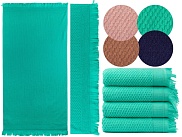 Полотенце гладкокрашенное жаккардовое, Соты (1496) 70*140см