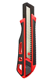 Нож со сменными лезвиями 25мм, обрезиненный, ABS+TPR, кнопка Easy Slider, запасные лезвия, "Монтажник" 600509