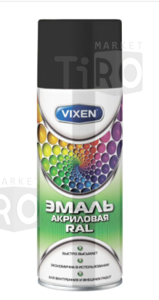 Эмаль акриловая Vixen VX-30905, черный янтарь, матовый 0,520мл