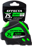 Рулетка Effecta Nylon - 7,5м/25 мм с магнитом, автостопом, лентой нейлон