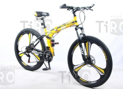 Велосипед 26" Rook TS262D, TS262D-YB желтый/черный