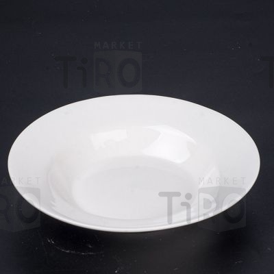 Тарелка суповая фарфор плупорционная белая 17,5см