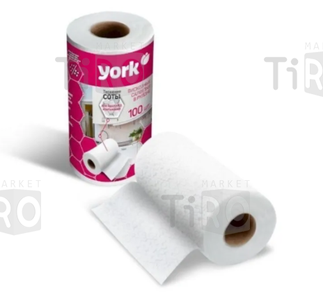 Салфетка вискозная перфорированная York Соты, 100шт, 25*23 рулон Салфетка вискозная перфорированная York Соты, 100шт, 25*23 рулон