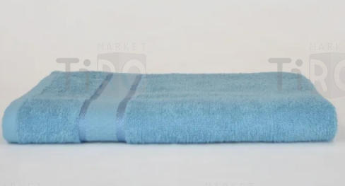 Полотенце гладкокрашенное махровое 50*90см. серо-голубой