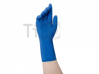 Перчатки Libry, латексные повышенной прочности HR, синие, S, 25 пар