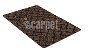 Коврик придверный влаговпитывающий Shahintex Icarpet ребристый ТПР 50*80 мокко Турция