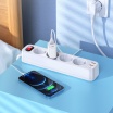 Сетевой удлинитель Hoco NS1 (ЗУ на 2*USB QC 3.0+1*PD20W/ 4 розетки (медь) - 4000W, 1.8м) белый Сетевой удлинитель Hoco NS1 (ЗУ на 2*USB QC 3.0+1*PD20W/ 4 розетки (медь) - 4000W, 1.8м) белый