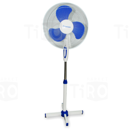 Вентилятор напольный Sakura SA-11В, бело-голубой, 