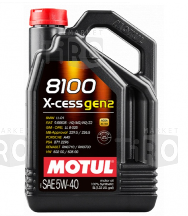 Моторное масло Motul 8100 X-Clean Gen2 5w40, SN, C3, 112119, 4л