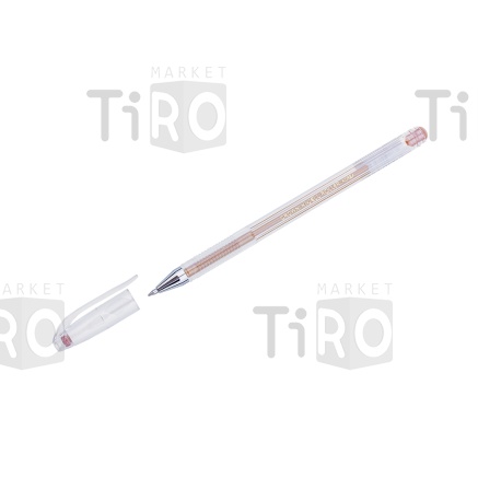 Ручка гелевая Crown "Hi-Jell Metallic" HJR-500GSM оранжевая металлик, 0,7мм