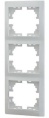 Рамка Lezard Mira 701-0200-153, 3-ая вертикальная белый