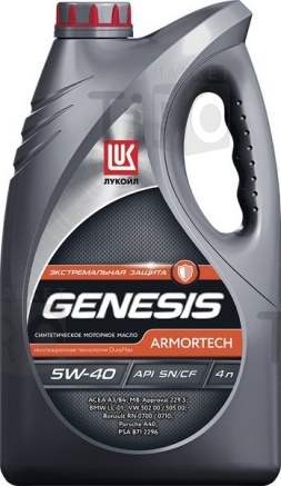 Масло синтетическое ЛУКОЙЛ Genesis Armortech 5w40 4л API SN/CF ACEA A3/B4 Масло синтетическое ЛУКОЙЛ Genesis Armortech 5w40 4л API SN/CF ACEA A3/B4