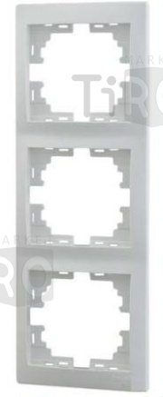 Рамка Lezard Mira 701-0200-153, 3-ая вертикальная белый