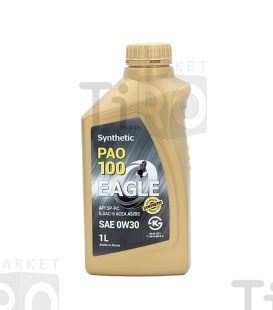 Масло бензиновое Eagle PAO-100 Synthetic 0W30 API SP, 1L