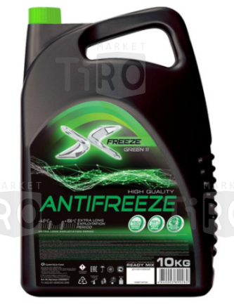 Антифриз зеленый X-Freeze green, 10 кг