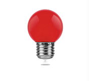 Лампа светодиодная Feron LB-37, G45, 1Вт, 220В, Е27, красный, "шар"