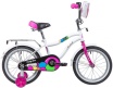 Велосипед Novatrack 16", Candy, 133975 белый, полная защита цепи, тормоз ножной, сумочка на руль