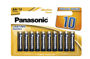 Батарейка Panasonic Alkaline LR 6, BL10 (10шт) (пальчиковые)