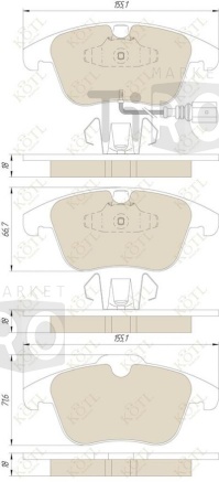 Тормозные колодки Kotl 1762KT