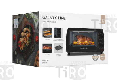 Мини-печь Galaxy GL-2626, 1000Вт, черный