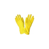 Перчатки латексные, хозяйственные с хлопковым напылением Libry Люкс, KHL003HB, размер L