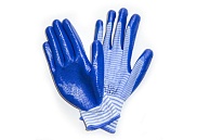 Перчатки нейлоновые с латексом синие "95-С"