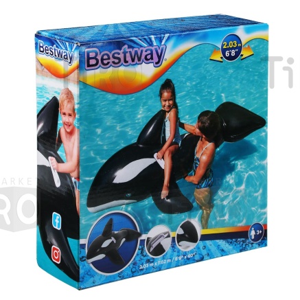 Игрушка надувная для катания верхом Bestway Кит 41009, 203х102см, с ручками, заплатка для ремонта Игрушка надувная для катания верхом Bestway Кит 41009, 203х102см, с ручками, заплатка для ремонта