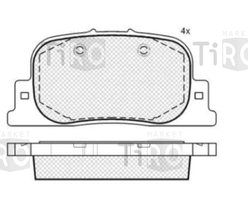 Колодки тормозные задние V992 Toyota PF1431 04466-32030 04466-32040