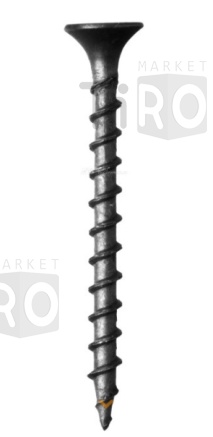 Саморез 002Е-42-76 по гипсокартону, дереву, ДСП черный фосфат 4,2*76 (100шт.)