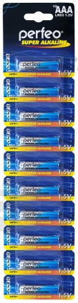 Батарейка Perfeo Super Alkaline R03, SH-10, цена за 10 штук