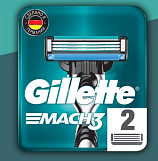 Кассеты сменные для бритья Gillette Mach3, 2 штуки